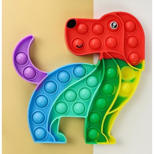 Fidget Toy Autism Anti Stress Reliever Toys Adult Child Desktop Educational Toy for Children Push Bubble Sensory Puppy Shape