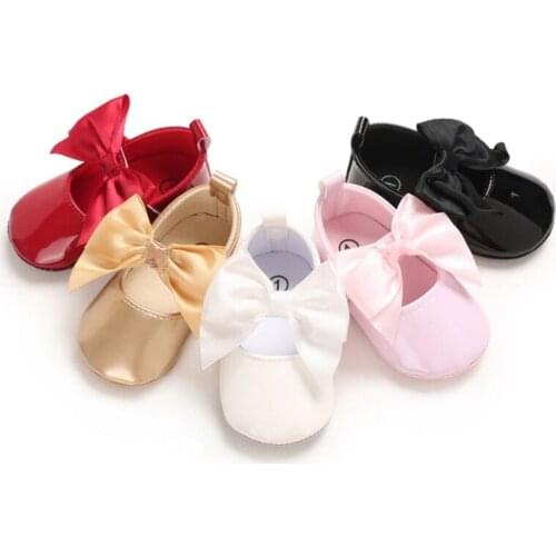 Toddler Girl Crib Shoes Newborn Cute Baby Girls Boys Bowknot Soft Sole Casual Shoes Hot