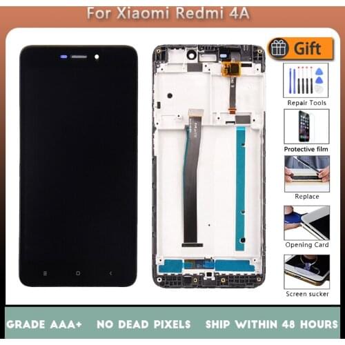 For XIAOMI Redmi 4A Original LCD screen assembly With front case Black White With repair tool and Tempered film