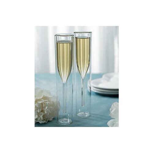 European Style Double Glass Crystal Champagne Glass Goblet Sparkling Wine Glass Tulip Glass