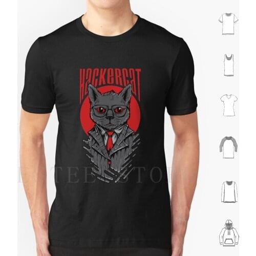 Hacker Cat Cyber Security T Shirt Print Cotton Hacker Cat Hacker Cat Cybersec Cybersecurity Security It Infosec Netsec