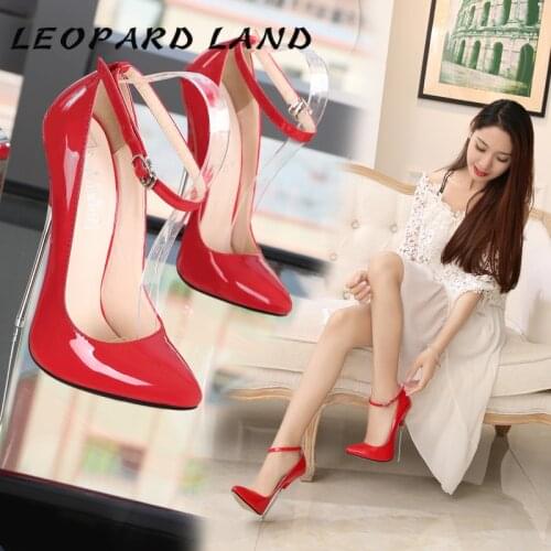 LEOPARD LAND Women Sexy High 16cm heels Supply Nightclubs Plus Size high-heeled Shoes T-stage Catwalk Red Sexy Heels WZ-A16
