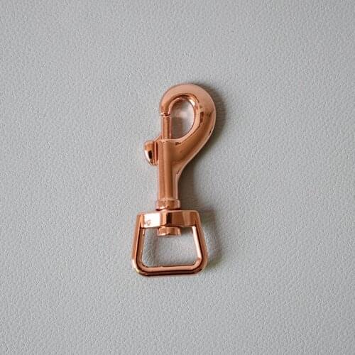 1 pcs Rose Gold Metal Buckle Swivel Lobster Clasps For 15mm Webbing Durable And Strong Dog Hook Buckle Diy Dog Leash