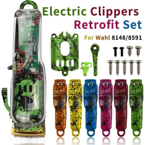 Fashion Modified Clipper Shell Set Barber Diy Trimmer Replacement For Wahl 8148&8591 Haircut Tool Accessories