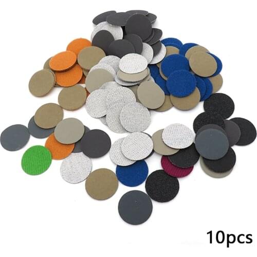 10pcs Wet and Dry Sandpaper Hook and Loop 1 Inch 25mm Flocking Sanding Paper 60 80 100 120 150 180 240 320 400-10000 Grit