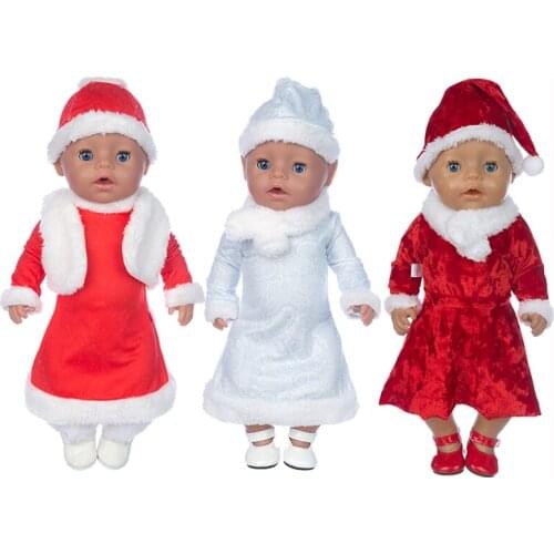2021 New Christmas Suit Doll Clothes Fit For 43cm born baby Doll clothes reborn Doll Accessories