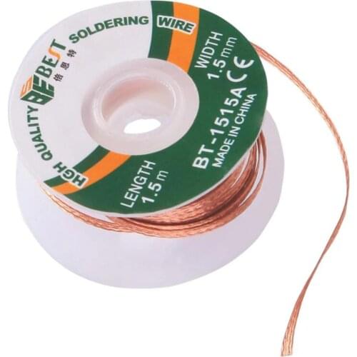 1.5mm 1.5M Solder Wick Remover BGA Desoldering Braid Solder Remover Wick Wire for Mobile Phone Repair Welding Tools