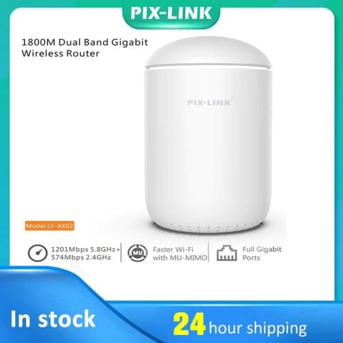PIXLINK 1800Mbps WiFi 6 Smart Router-AX1800 Wi-Fi Easy Router Gigabit Router Dual Band OFDMA MU-MIMO Beamforming Smart Connect