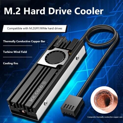 Ineo M.2 SSD Heatsink Cooler M.2 NVME 2280 HDD Solid State Hard Disk Radiator Aluminum Double-sided Cooling Pad Ventilador