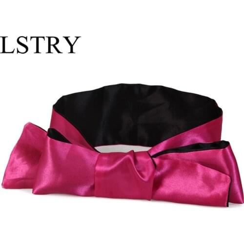 Sexy Lingerie Female Erotic Costumes Solid Color Satin Blinder Eye Mask SM Fetish Bondage For Couple Role Play Sexy Masks