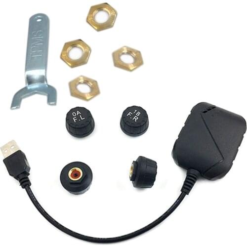 Novel-USB Android TPMS Tire Pressure Monitoring System Display Alarm System External Sensors Android Navigation Car Radio