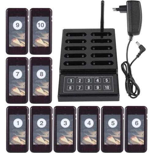 Wireless Pager System Restaurant Queuing Calling System 10 Pager Receiver SU-68G Waiter Pager Call Customer For Restaurant Coffe