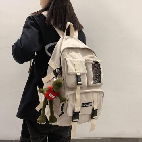 Student Travel Mesh Female Backpack College Women Boy Nylon School Bag Men Girl Cool Laptop Backpacks Fashion Lady Book Bag Male