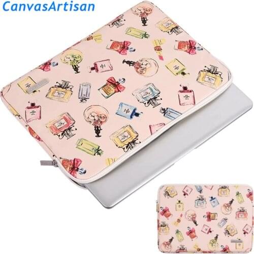 Brand CanvasArtisan Laptop Bag 11,12,13,14,15,15.6,13.3,Perfume Pattern Sleeve Case For Macbook Air Pro Computer, Dropship F007