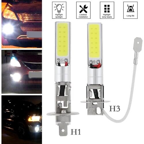 2PCS H1 led headlight bulb for Car Driving Bulb Super Bright White COB LED Car Headlamp Headlight Lamp Auto Fog Lamp Ultra White