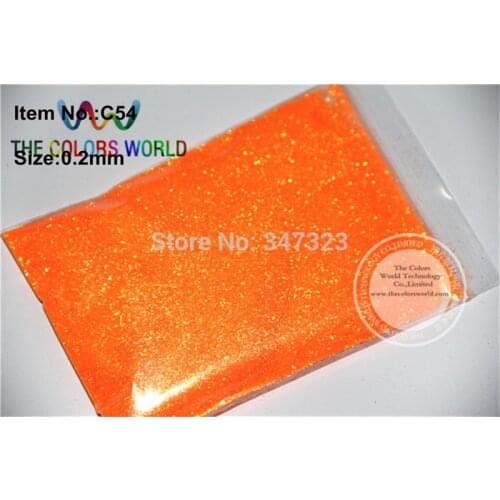 TCH1742 wholesale 0.2mm 008 size Shinning Neon Rainbown Orange Color Glitter Powder