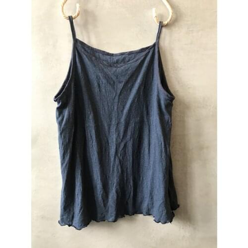 Women Knitted Cotton Linen Solid Color Camis Tops Ladies Spaghetti Strap Tops Female Camsi Summer Tops 2021