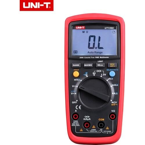 UNI-T UT139A DMM Auto Rang Digital Multimeters True RMS NCV W/ Battery Test Multimetro LCR Meter