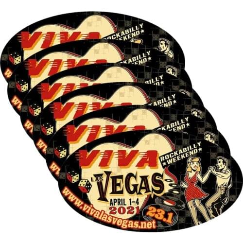 Viva Las Vegas Rockabilly Weedkend Creative Car Sticker DIY Custom Printing Anime Waterproof Decal JDM JEEP Van Bike Offroad RV