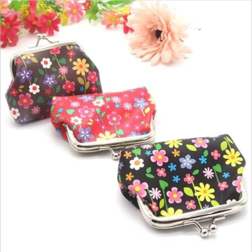 LKEEP 2019 Women Coin Purse Small Wallet Lady Retro Vintage Flower Wallet Card Holder Girls Hasp Clutch Bag