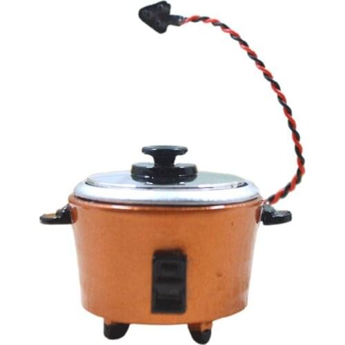1pc New Miniature White Orange Green Rice Cooker Kitchen Accessories Decoration Craft For 1:12 DIY Dollhouse Accessory Kids Toys