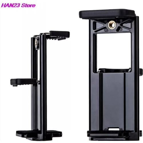 1pc Universal Tablet Phone 2 In 1 1/4" Tripod Mount Clamp Holder Bracket Selfie Clip Tablet Stand Holder