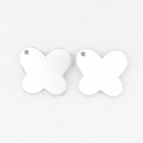 2000pcs DIY MDF Butterfly Blank Key Chain Sublimation Wooden Key Rings For Heat Press Transfer Jewlery Photo Gift-free shipping
