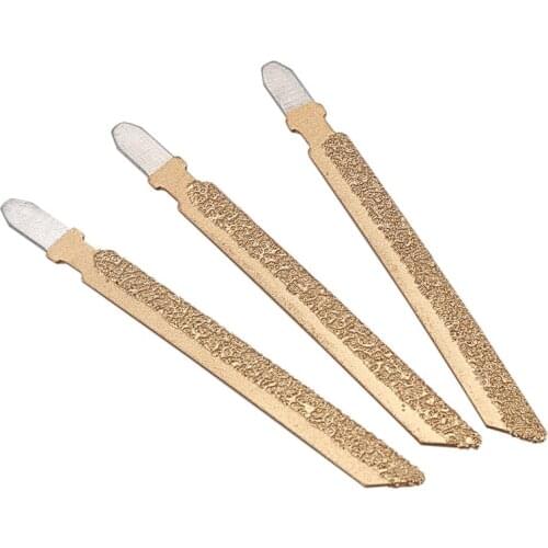 ABSF 3Pcs 4 inch Vacuum Brazed Diamond Jig Saw Blade 46 Grit Cutting Granite Ceramic Marble