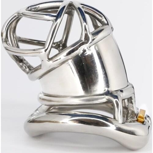 BDSM Male Stainless Steel Chastity Device Belt cock Prison Metal Cock Cage Extreme Cock Lock Restraint Ring Sex Toy for Men