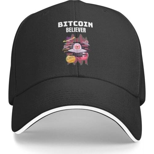 Bitcoin Believer Cryptocurrency Promo Mens and Womens caps Print Anime Baseball hip hop Vintage casquette