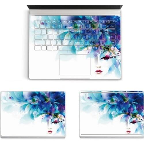 Colorful Vinyl Decal Laptop Sticker for Microsoft Surface book 13.5 inch Fashion girl Cover Skin Stickers for surface book 13.5
