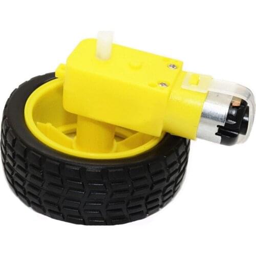 DC 3-6V Electric Motor with 66mm TT Motor Tire Wheel Dual Shaft Gear Motor TT Magnetic Gearbox Engine For Arduino Smart Car
