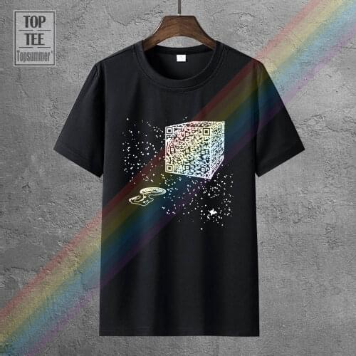 Qr Code Cube We Are The Borg T Shirt Black Cotton Men Shirt Cool Casual Pride T Shirt Men Unisex Fashion Tshirt Free Shipping