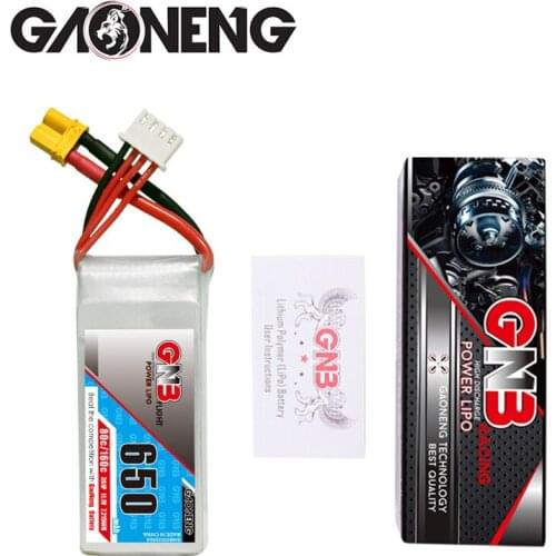 GAONENG GNB 11.1V 650mAh 80C MAX 160C 3s Lipo Battery XT30 Plug for FPV Racing Drone RC Quadcopter Helicopter Parts