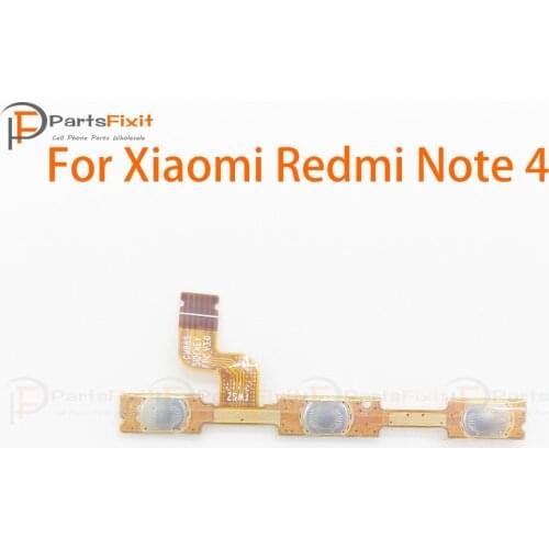 Power Volume Button Flex for Xiaomi Redmi Note 4 Switch On Off Button Flex Power + Volume Buttons Up Down Connector Flex Cable