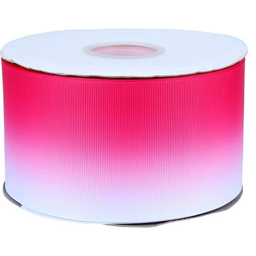 FLRA Ribbon (50yards/lot)FLORA Ribbons new arrival hot pink ombre grosgrain ribbon for hair bows