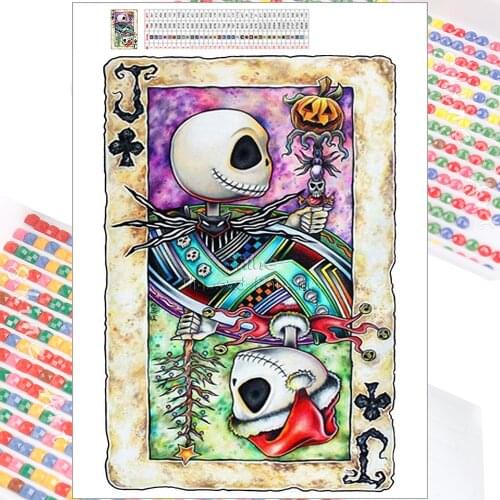 5D Diamond Painting Mosaic Kit Cartoon Ghost Playing Card Disney Embroidery DIY Full Square Round Christmas Home Decor