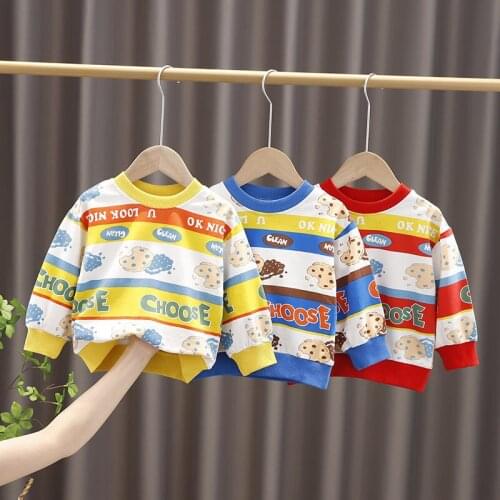 New Autumn Brand Baby Girls Boys T-shirts Kids Spring Children Strips T-shirt Bear Print Clothing Costume Tops Tees Long Sleeve