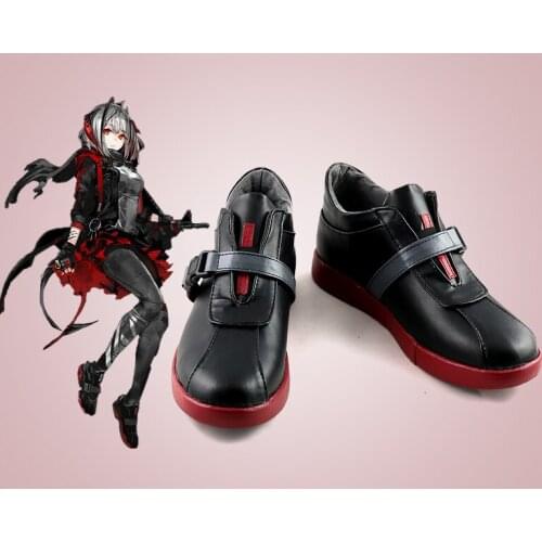 Arknights Reunion Movement Cosplay Shoes Black Boots Custom Made Any Size Custom Made For Party Christmas Halloween