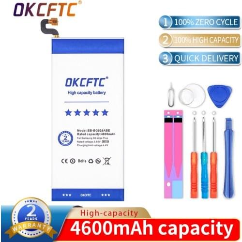 OKCFTC 100% Original Battery 4600mAh EB-BG928ABE For Samsung Galaxy S6 edge Plus+ SM-G9280 G928P G928F G928V G9280 G9287