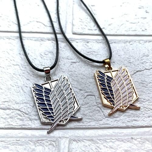 Attack On Titan Necklace Wings of Liberty Freedom Scout Regiment Legion Survey Recon Corp Badge Pendant Fashion Anime Jewelry