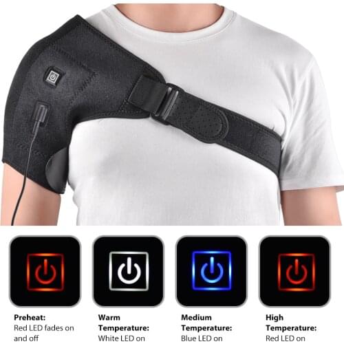 Professional Shoulder Brace Heat Therapy Hot Adjustable Shoulder Heating Pad for Frozen Shoulder Bursitis Tendinitis
