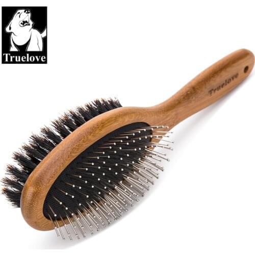Truelove Pet Double-sided Brush Comb Stainless Steel Needle Bristles Hair Brush Grooming Competition Vacation Cat Dog TLK23131