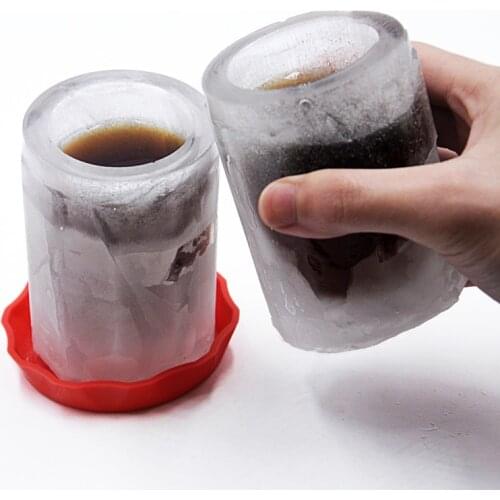Silicone Ice Cup Summer Beer Mug Cube Frozen Mould Bar Party Drink Tray Cool Shape Ice Cube Freeze Mold Ice Maker Mould ZM814