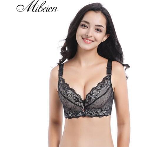 Lace large size small chest thickened 48B Gathering and holding up fat MM 100 kg plus size underwear 46B 105B