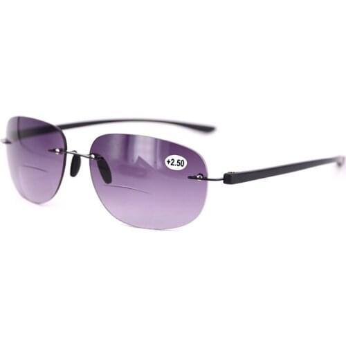 Rimless Stainless Steel Read Sunglasses Fashion Beach Shades Reading Glasses for Woman and Man Wholesale with case Discount