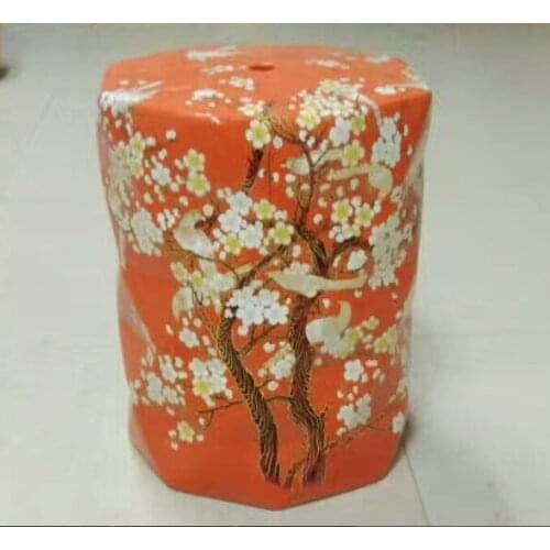Chinese rural ceramic stool drum stool dressing change shoe stool