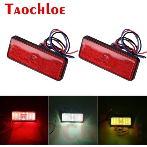 2Pcs 12V LED Side Reflector Turn Signal Lights For Motorcycle Bike Truck Trailer Lorry Bus Car Side Marker Tail Signaling Lamp