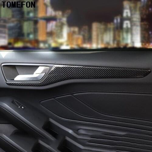 TOMEFON For Ford Focus 2019 Car Inner Door Decoration Sticker Frame Moulding Cover Trim Styling Interior Accessories ABS