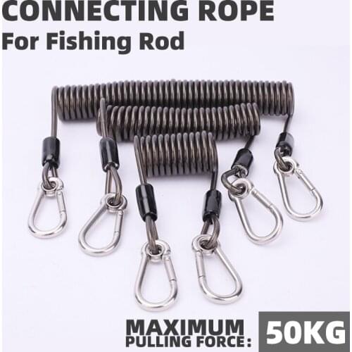 Fishing Rod And Connecting Rope For Fishing Rod Multi-functional Hanging Buckle Elastic String